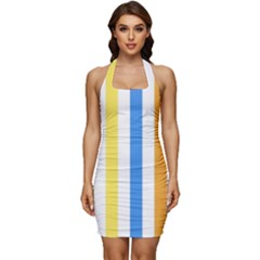 Stripes-g9dd87c8aa 1280 Sleeveless Wide Square Neckline Ruched Bodycon Dress by Smaples