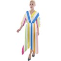 Stripes-g9dd87c8aa 1280 Quarter Sleeve Wrap Front Maxi Dress View1