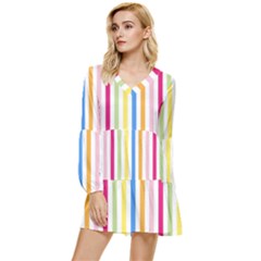 Stripes-g9dd87c8aa 1280 Tiered Long Sleeve Mini Dress by Smaples