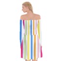 Striped Off Shoulder Skater Dress View2