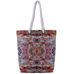 Pastels Kaleidoscope Full Print Rope Handle Tote (small) by kaleidomarblingart