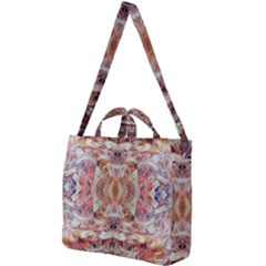 Pastels Kaleidoscope Square Shoulder Tote Bag by kaleidomarblingart