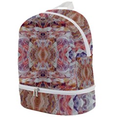 Pastels Kaleidoscope Zip Bottom Backpack by kaleidomarblingart