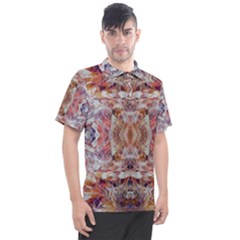 Pastels Kaleidoscope Men s Polo Tee by kaleidomarblingart