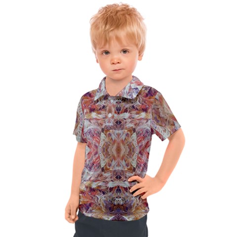 Pastels Kaleidoscope Kids  Polo Tee by kaleidomarblingart