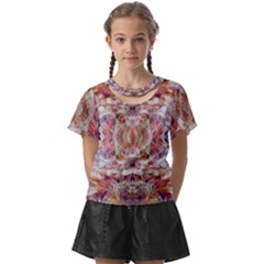 Pastels Kaleidoscope Kids  Front Cut Tee by kaleidomarblingart