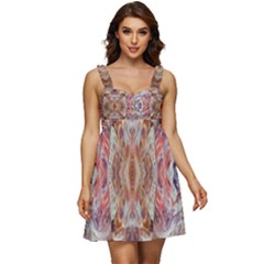 Pastels Kaleidoscope Ruffle Strap Babydoll Chiffon Dress