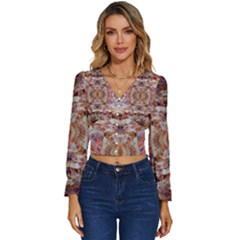 Pastels Kaleidoscope Long Sleeve V-neck Top