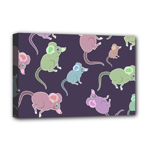 Animals Mouse Cartoon Deluxe Canvas 18  X 12  (stretched) by artworkshop