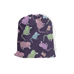 Animals Mouse Cartoon Drawstring Pouch (large) by artworkshop