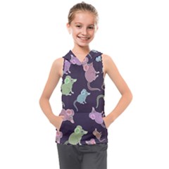 Animals Mouse Cartoon Kids  Sleeveless Hoodie by artworkshop