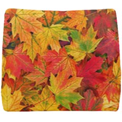 Autumn Background Maple Leaves Seat Cushion by artworkshop