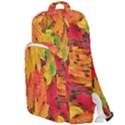 Autumn Background Maple Leaves Double Compartment Backpack View1