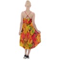 Autumn Background Maple Leaves High-Low Halter Chiffon Dress  View2