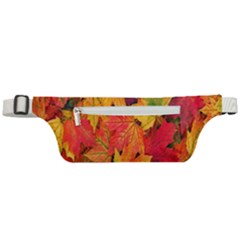 Autumn Background Maple Leaves Active Waist Bag by artworkshop