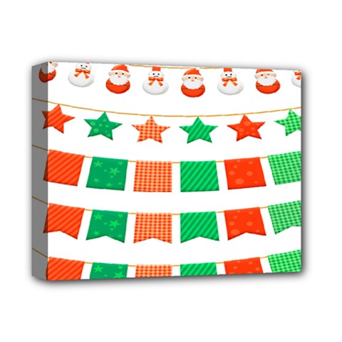 Christmas Bunting Banners Deluxe Canvas 14  X 11  (stretched) by artworkshop