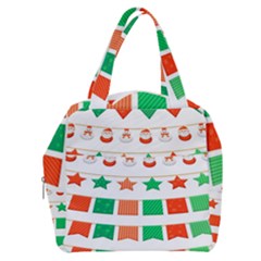 Christmas Bunting Banners Boxy Hand Bag by artworkshop