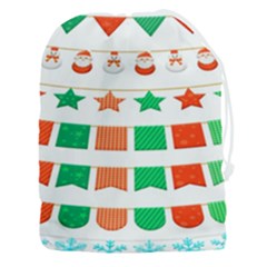 Christmas Bunting Banners Drawstring Pouch (3xl) by artworkshop