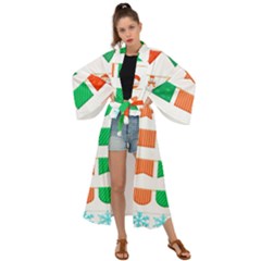 Christmas Bunting Banners Maxi Kimono by artworkshop