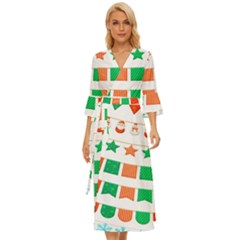 Christmas Bunting Banners Midsummer Wrap Dress by artworkshop