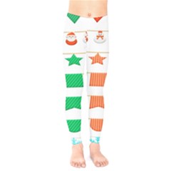 Christmas Bunting Banners Kids  Classic Winter Leggings by artworkshop