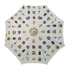 Christmas Symbols Golf Umbrellas by artworkshop