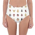 Christmas Symbols Reversible High-Waist Bikini Bottoms View3