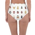 Christmas Symbols Reversible High-Waist Bikini Bottoms View4