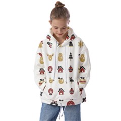 Christmas Symbols Kids  Oversized Hoodie by artworkshop