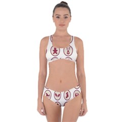 Christmas Winter Symbols Criss Cross Bikini Set by artworkshop