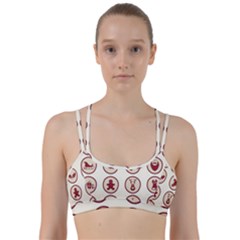 Christmas Winter Symbols Line Them Up Sports Bra by artworkshop