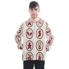 Christmas Winter Symbols Men s Half Zip Pullover by artworkshop