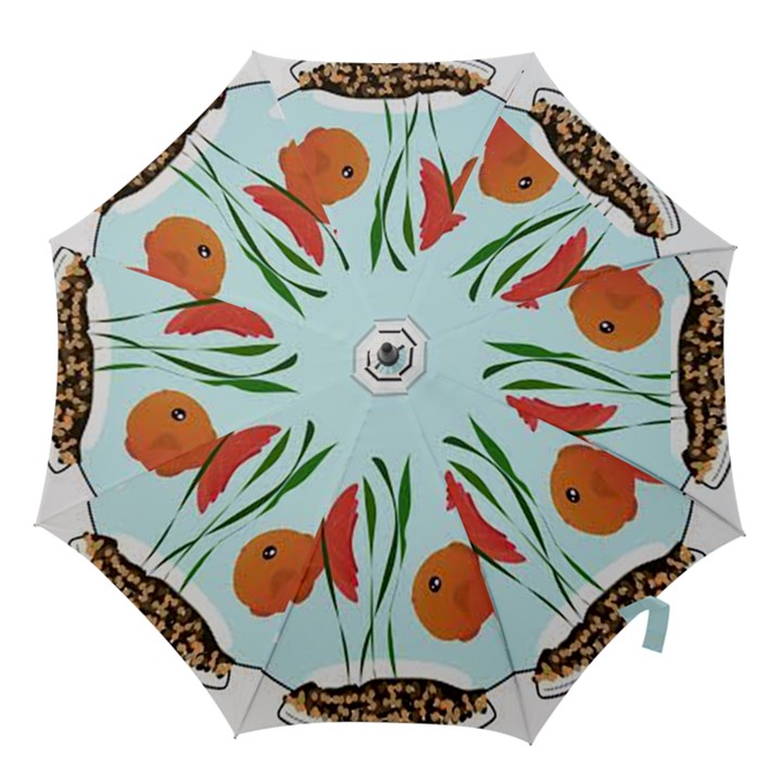 Fishbowl Fish Goldfish Water Hook Handle Umbrellas (Medium)