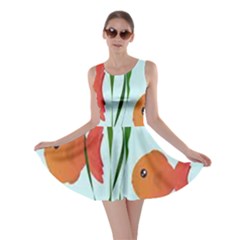 Fishbowl Fish Goldfish Water Skater Dress by artworkshop