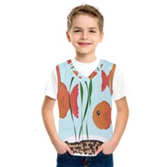 Fishbowl Fish Goldfish Water Kids  Basketball Tank Top by artworkshop