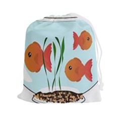 Fishbowl Fish Goldfish Water Drawstring Pouch (2xl) by artworkshop