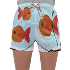 Fishbowl Fish Goldfish Water Sleepwear Shorts by artworkshop