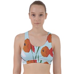 Fishbowl Fish Goldfish Water Back Weave Sports Bra by artworkshop