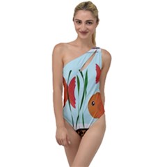 Fishbowl Fish Goldfish Water To One Side Swimsuit by artworkshop