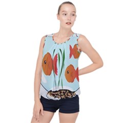 Fishbowl Fish Goldfish Water Bubble Hem Chiffon Tank Top by artworkshop