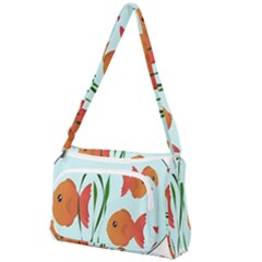 Fishbowl Fish Goldfish Water Front Pocket Crossbody Bag by artworkshop