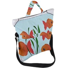 Fishbowl Fish Goldfish Water Fold Over Handle Tote Bag by artworkshop