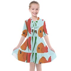 Fishbowl Fish Goldfish Water Kids  All Frills Chiffon Dress by artworkshop