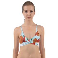 Fishbowl Fish Goldfish Water Wrap Around Bikini Top by artworkshop