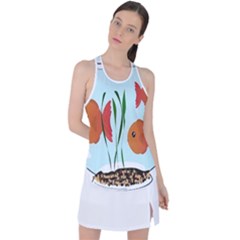 Fishbowl Fish Goldfish Water Racer Back Mesh Tank Top by artworkshop