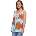 Fishbowl Fish Goldfish Water Casual Spaghetti Strap Chiffon Top View2