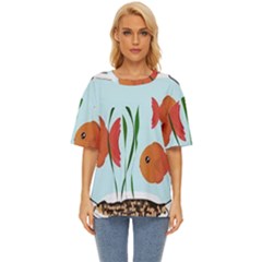 Fishbowl Fish Goldfish Water Oversized Basic Tee by artworkshop