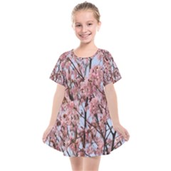 Japanese Sakura Background Kids  Smock Dress by artworkshop