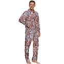 Japanese Sakura Background Men s Long Sleeve Velvet Pocket Pajamas Set View2