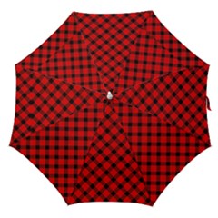 Lumberjack Plaid Straight Umbrellas by artworkshop